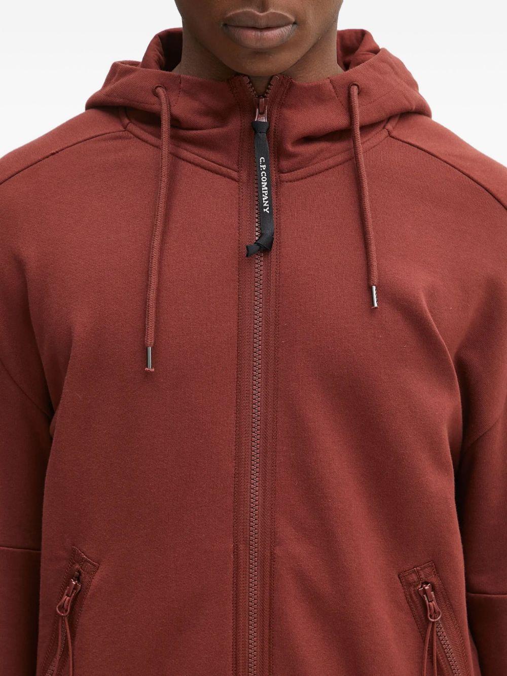 Goggle-hood zip-up hoodie Product Image