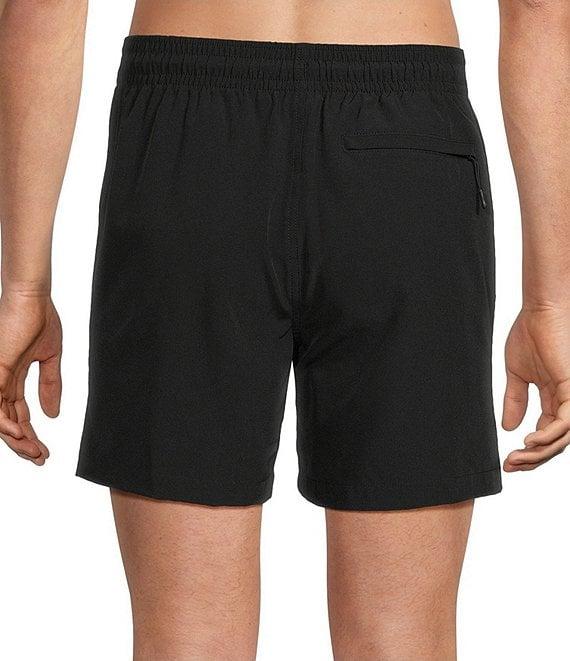 Caribbean Palmsway 6#double; Solid Swim Trunks Product Image