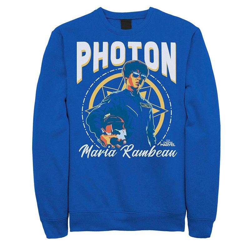 Mens Marvel Captain Marvel Maria Photon Portrait Sweatshirt Product Image