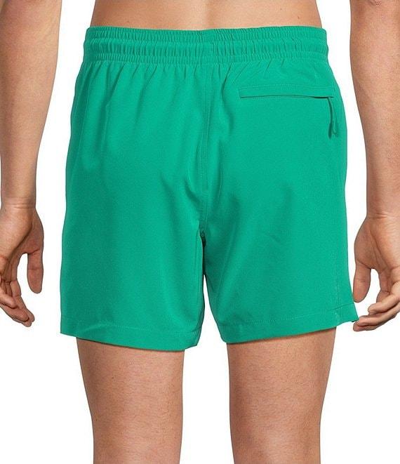 Caribbean Palmsway 6#double; Solid Swim Trunks Product Image