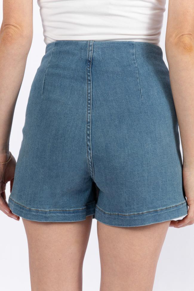 Jessica Medium Wash Denim Skort FINAL SALE Product Image