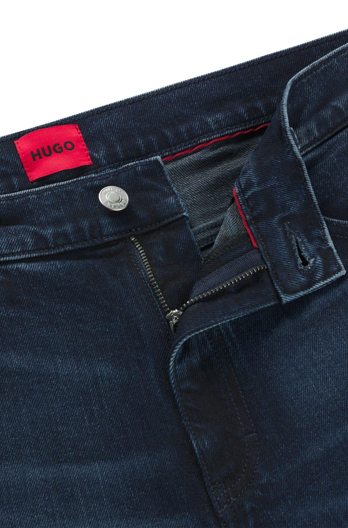 Slim-fit jeans in dark-blue stretch denim Product Image