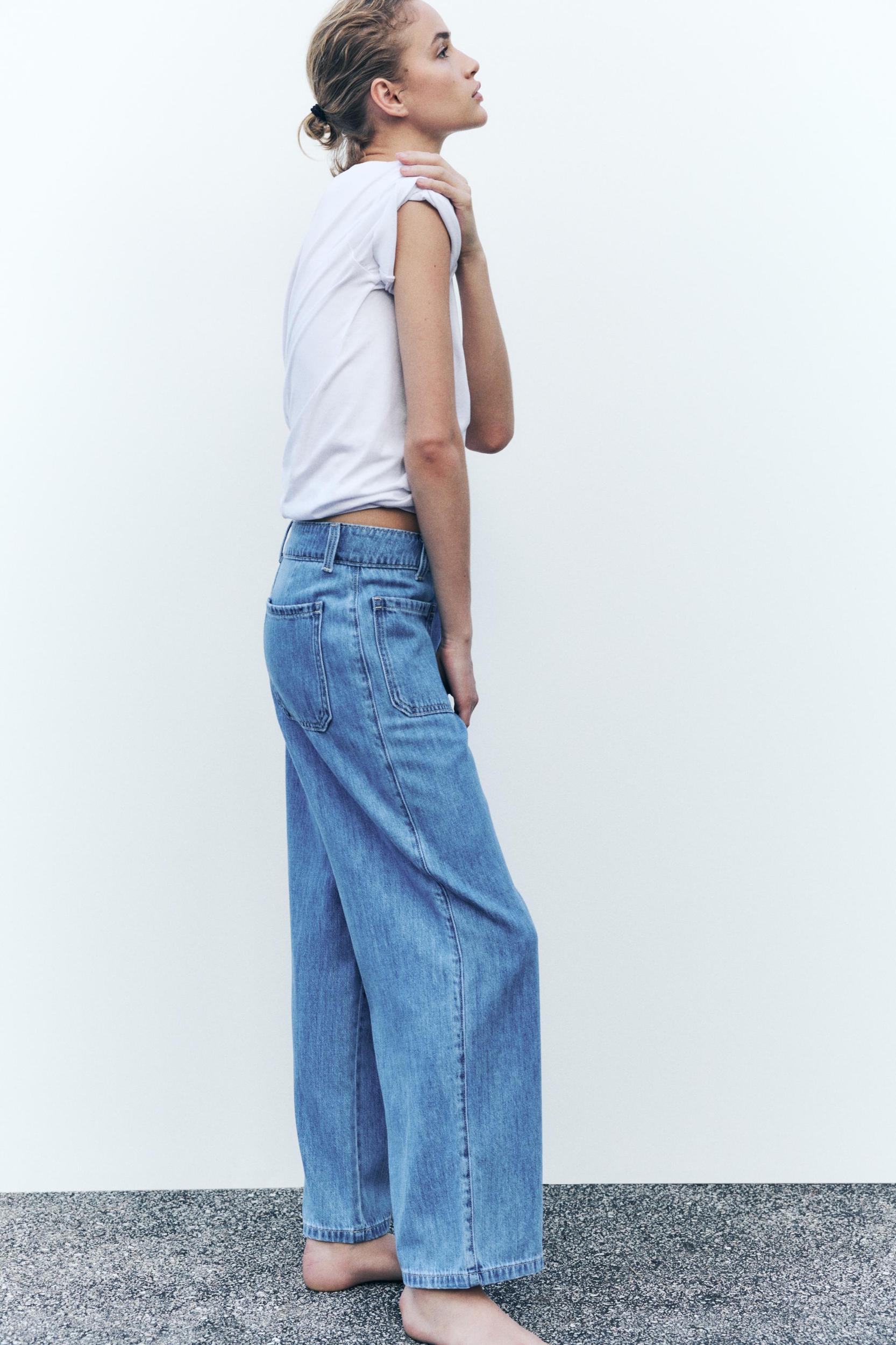 Z1975 HIGH RISE BUTTON CULOTTE JEANS Product Image