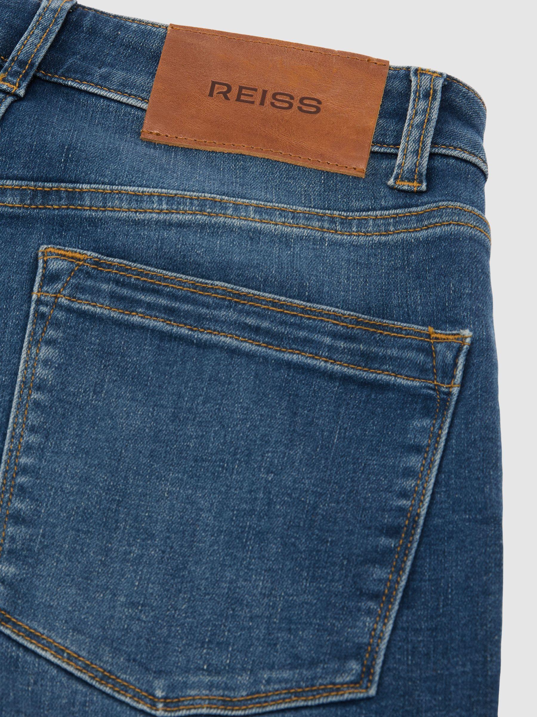 Wide-Leg Jeans in Mid Blue Product Image