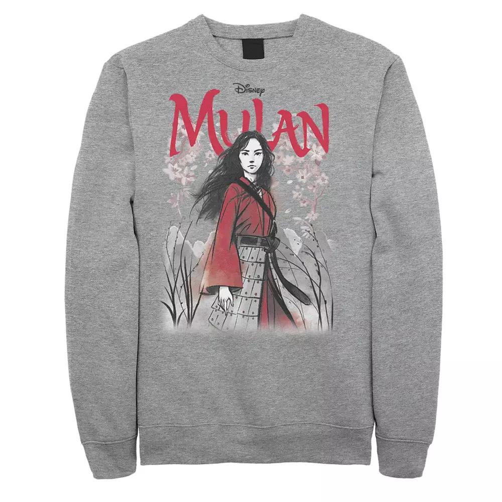 Disney's Mulan Floral Watercolor Logo Men's Sweatshirt,  Product Image