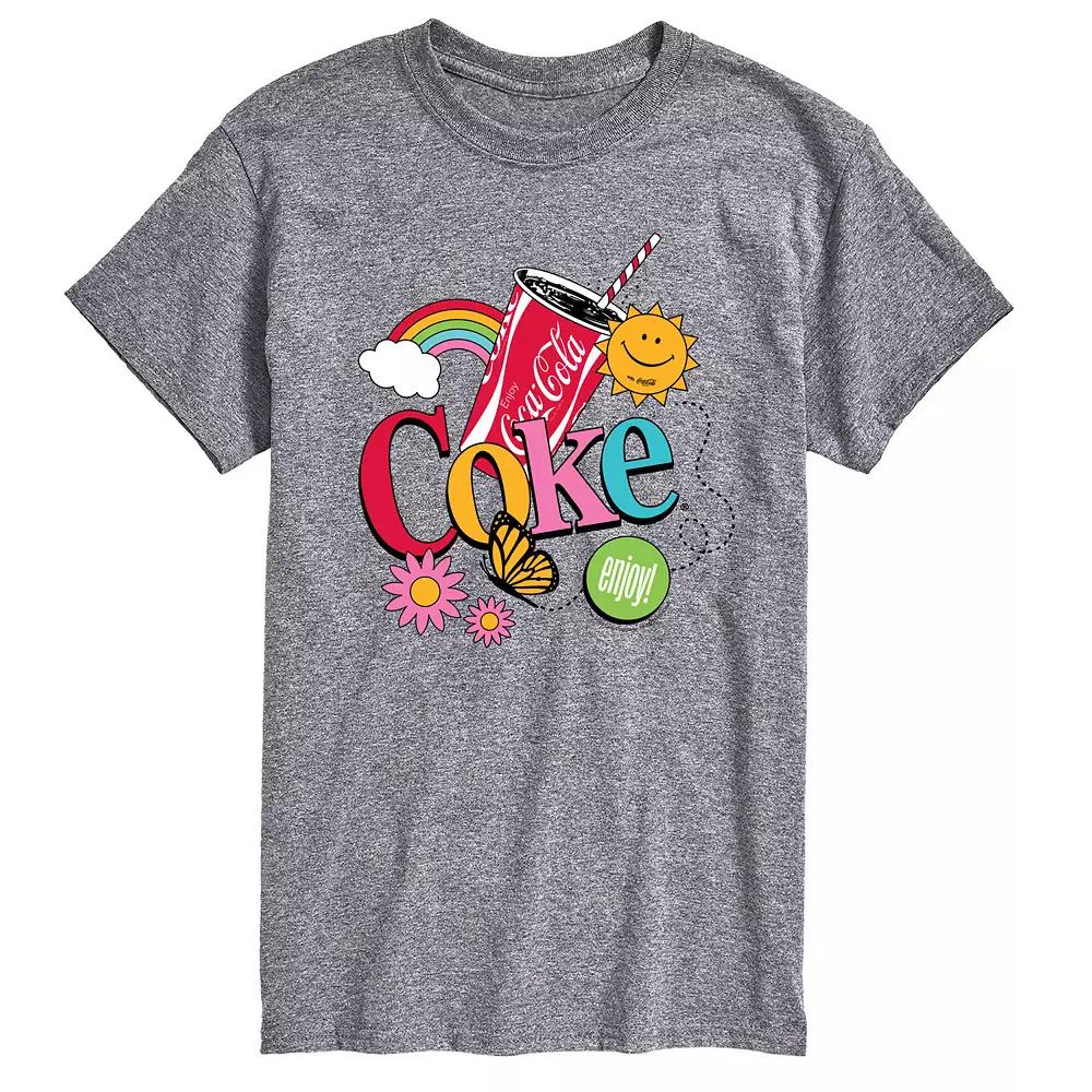 Men's Coke Colorful Collage Graphic Tee,  Product Image