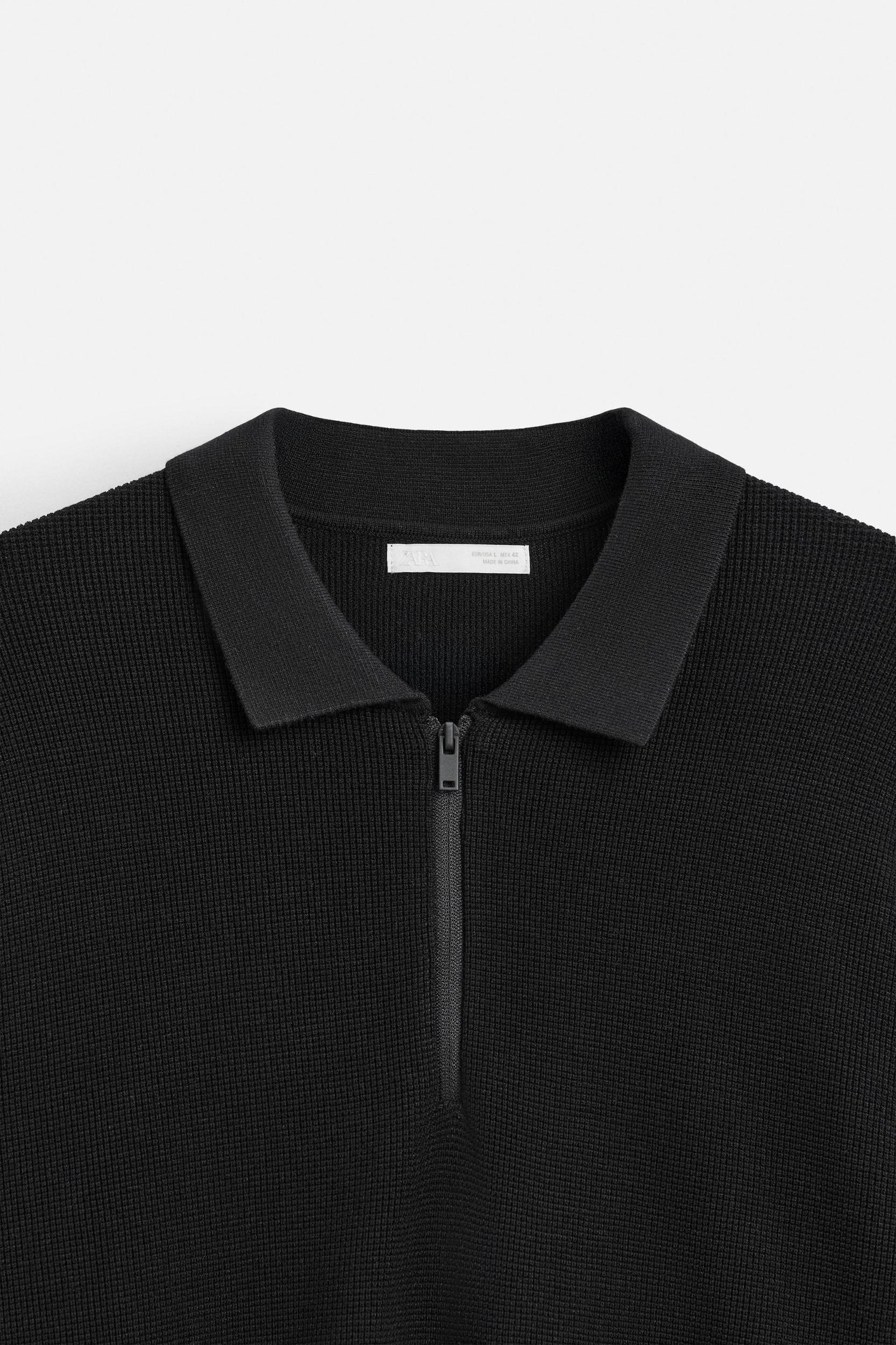 QUARTER ZIP KNIT POLO Product Image