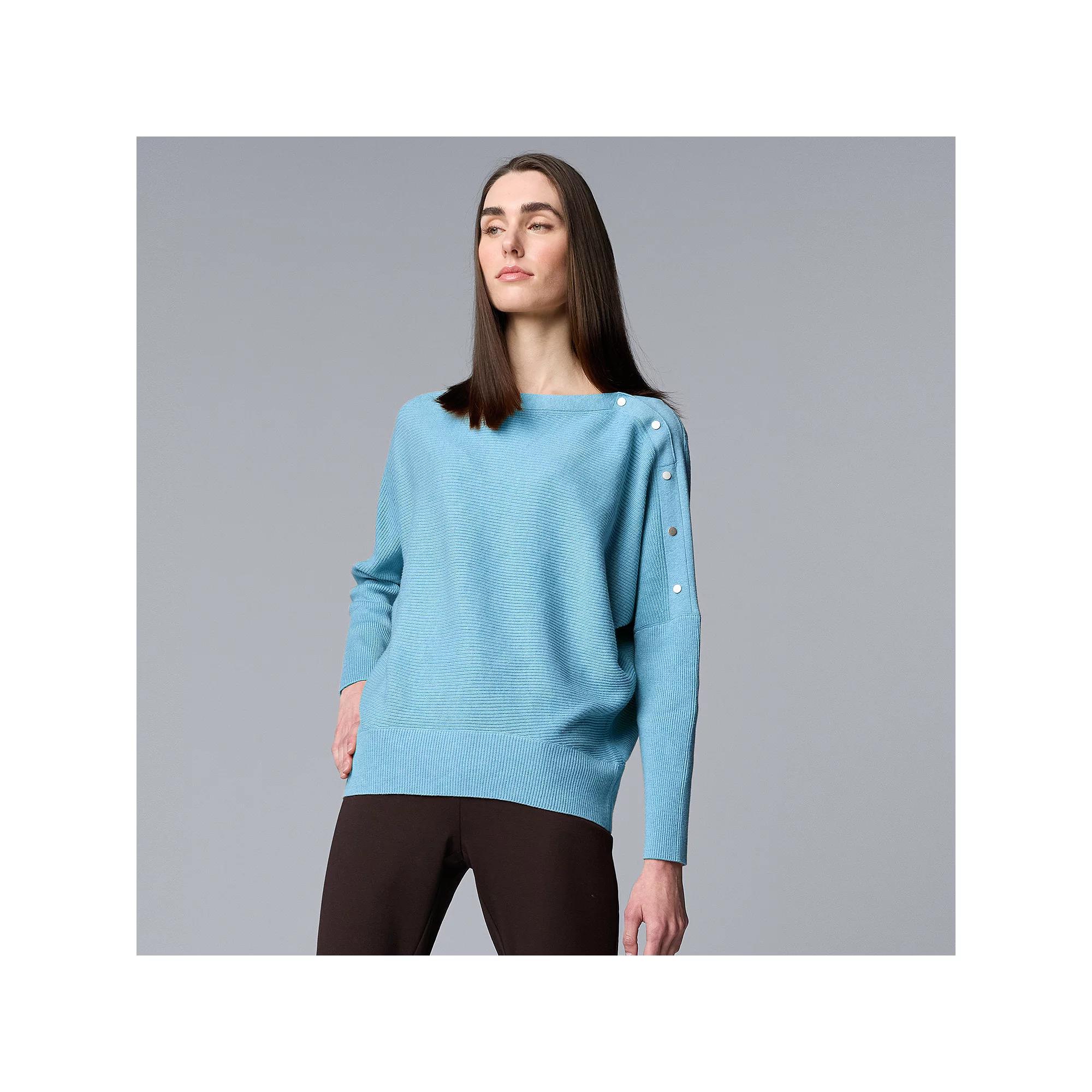 Women's Simply Vera Vera Wang Dolman Snap Sweater,  Product Image