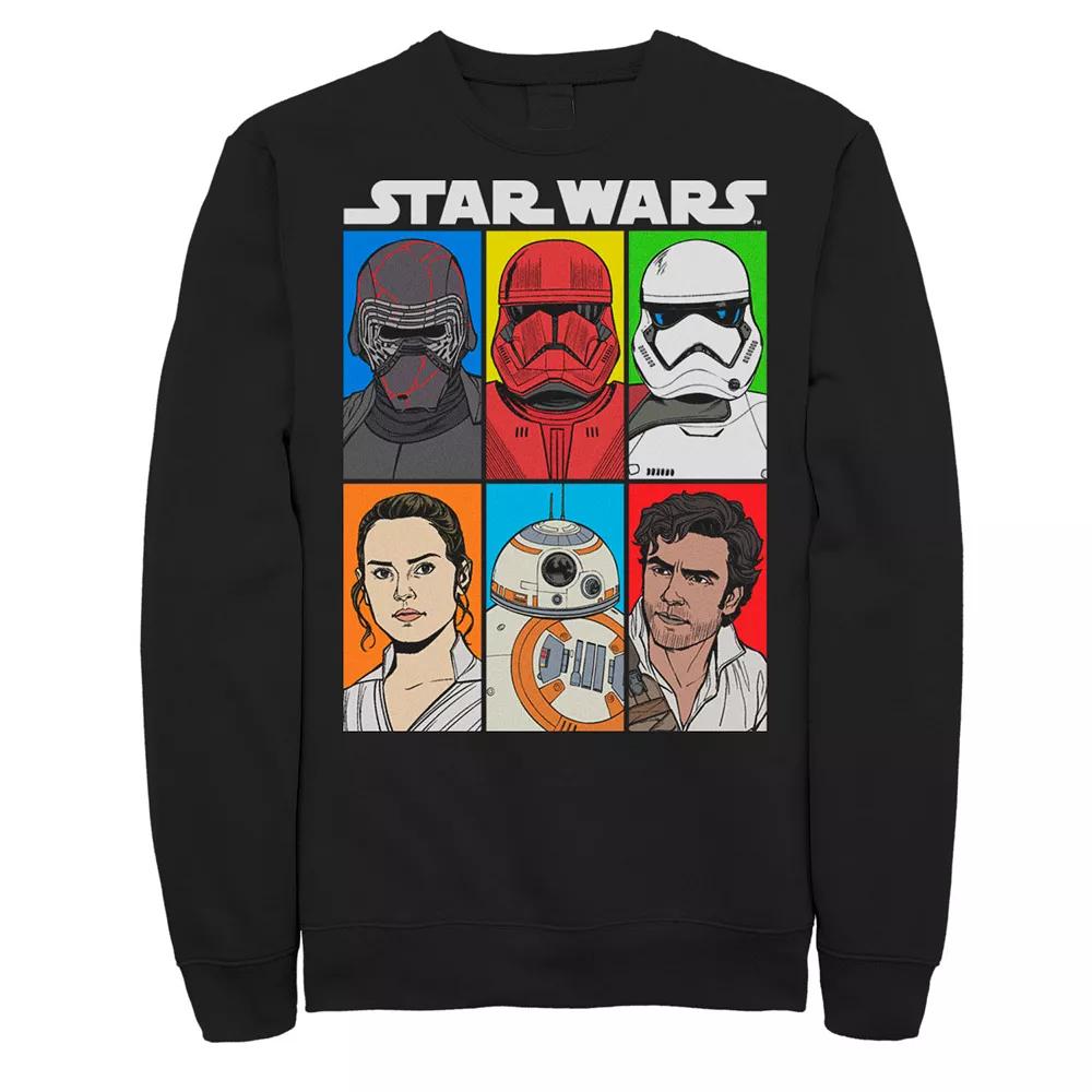 Men's Star Wars The Rise of Skywalker Character Grid Fleece Graphic Top,  Product Image