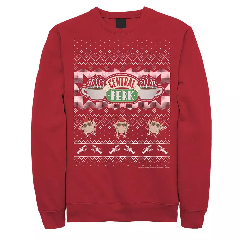 Men's Friends Central Perk Holiday Pattern Sweatshirt,  Product Image