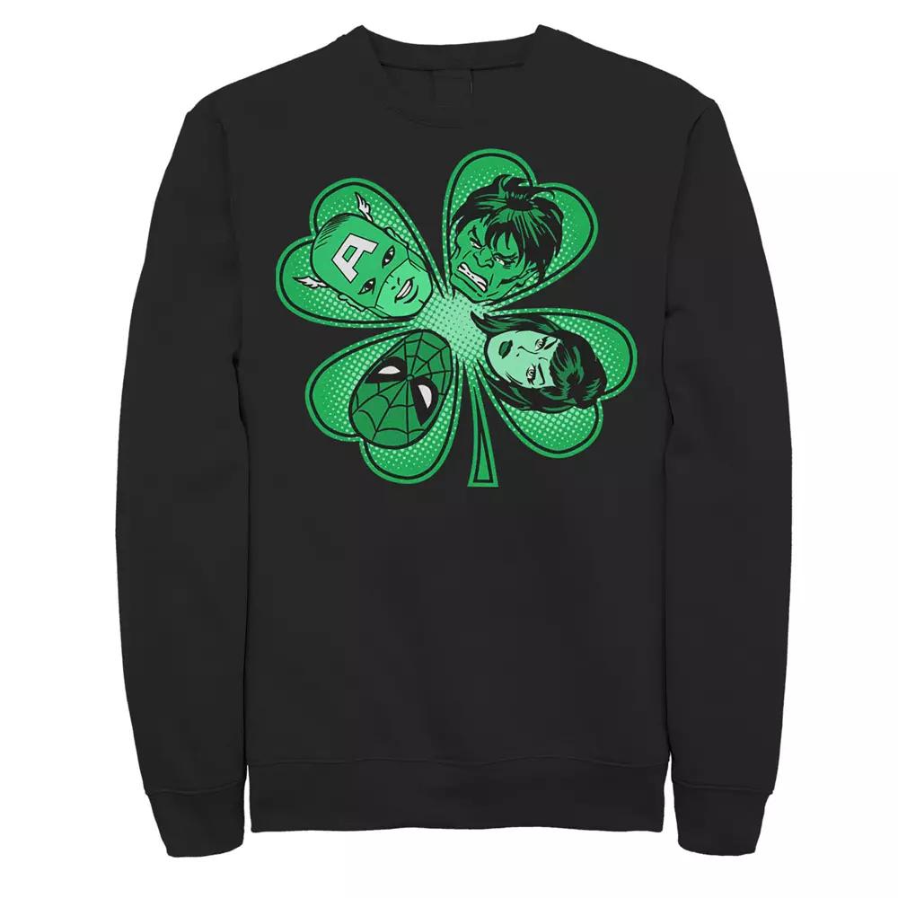Men's Marvel Avengers Shamrock Head Shot Sweatshirt,  Product Image