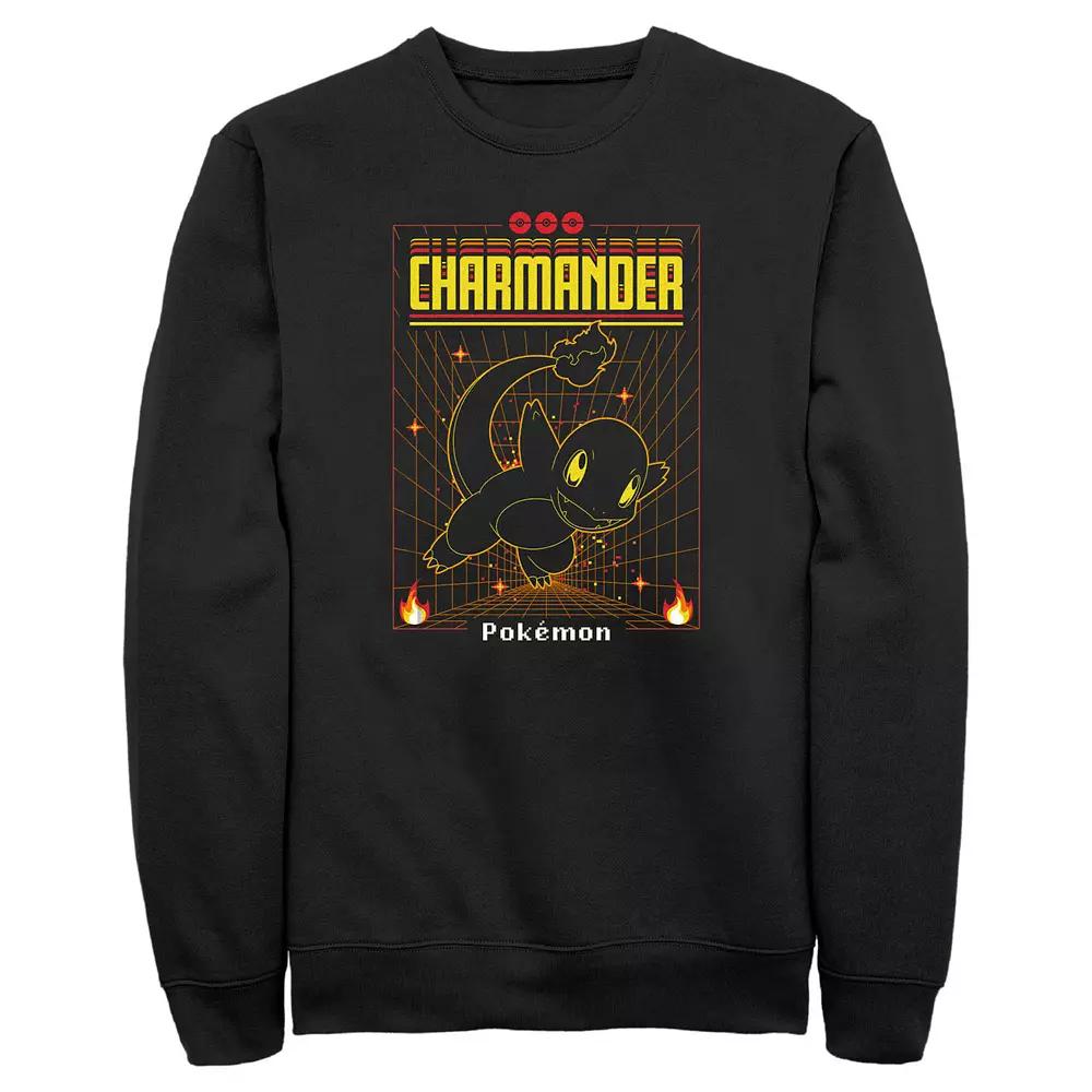 Men's Pokemon Charmander Grid Background Graphic Fleece,  Product Image