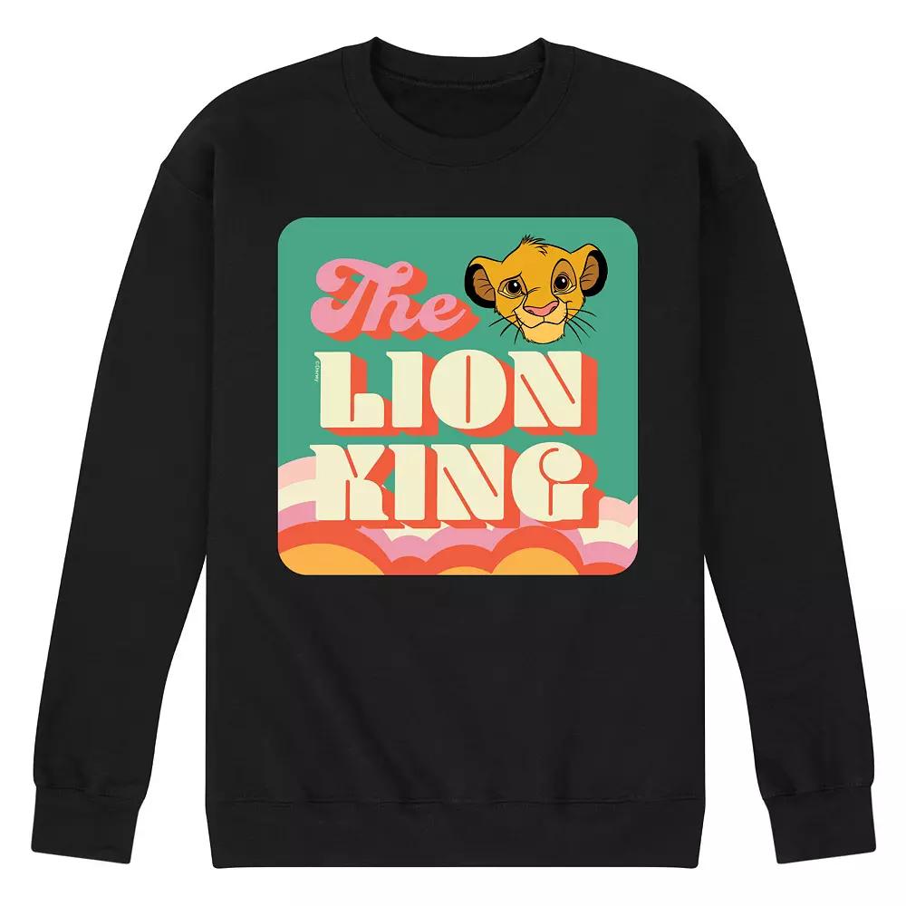 Disney's The Lion King Simba Men's Retro Fleece Sweatshirt,  Product Image