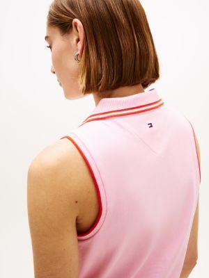 Slim Fit Sleeveless Script Monogram Polo Product Image