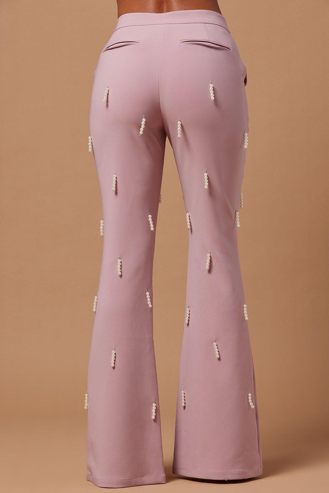 Bella Embellished Pant - Mauve Product Image