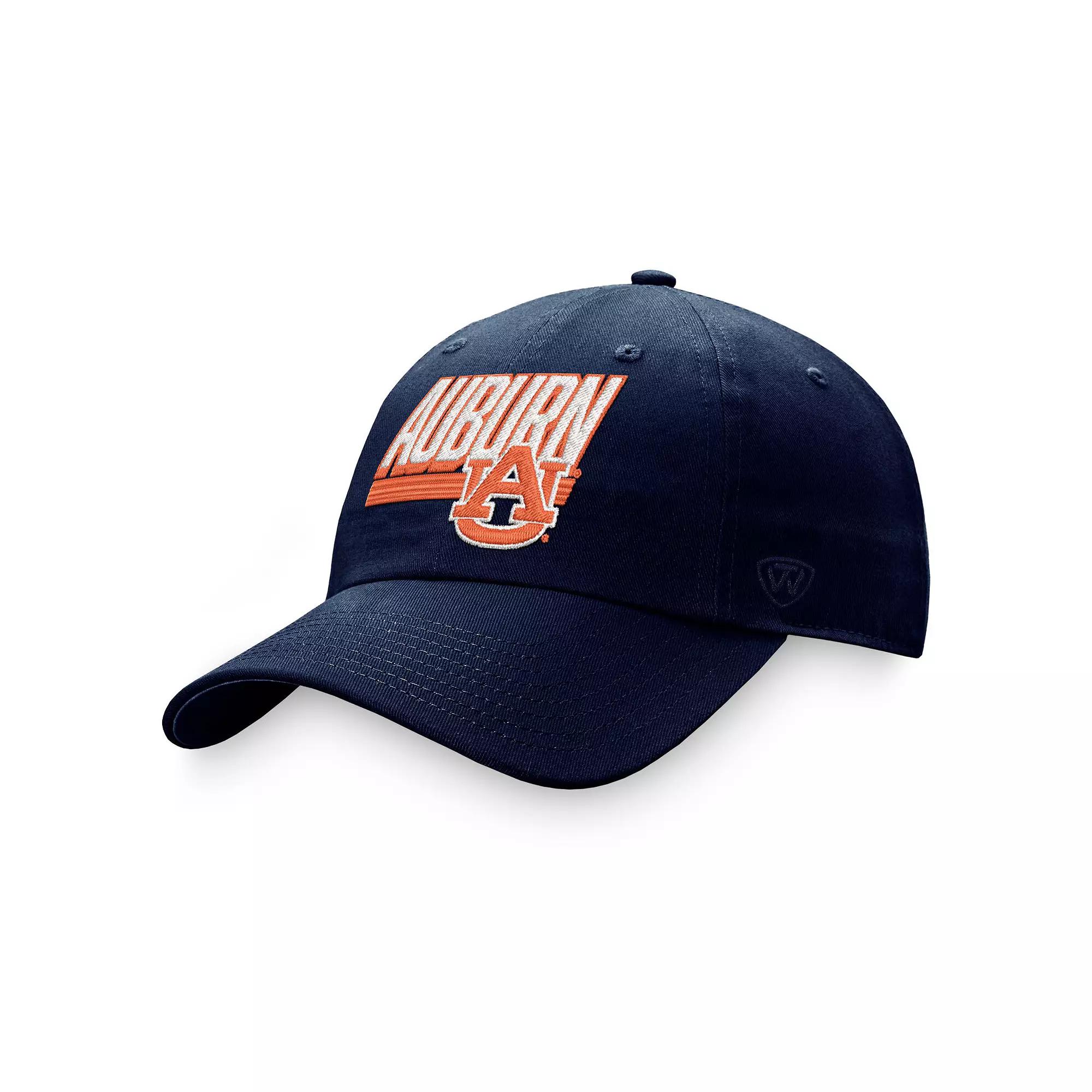 Men's Top of the World Navy Auburn Tigers Slice Adjustable Hat, Blue Product Image