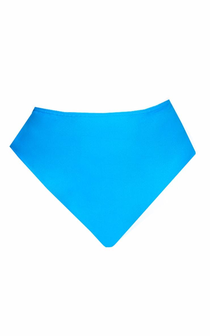 Plus Bright Blue Mix & Match High Waist Bikini Bottoms Product Image