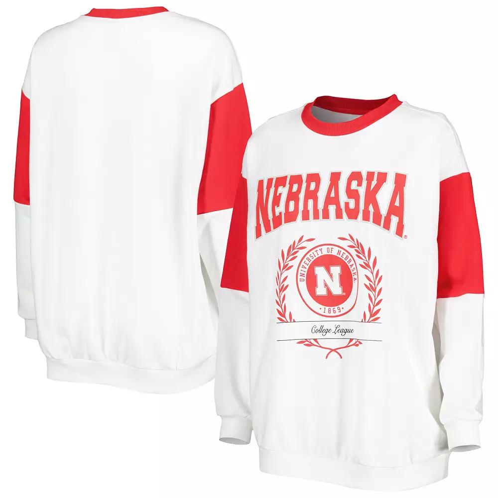 Women's Gameday Couture White Nebraska Huskers It's A Vibe Dolman Pullover Sweatshirt, Size: Medium Product Image