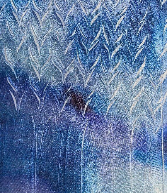 Komarov Charmeuse Lace Floral Print V-Neck Sleeveless Maxi Dress Product Image