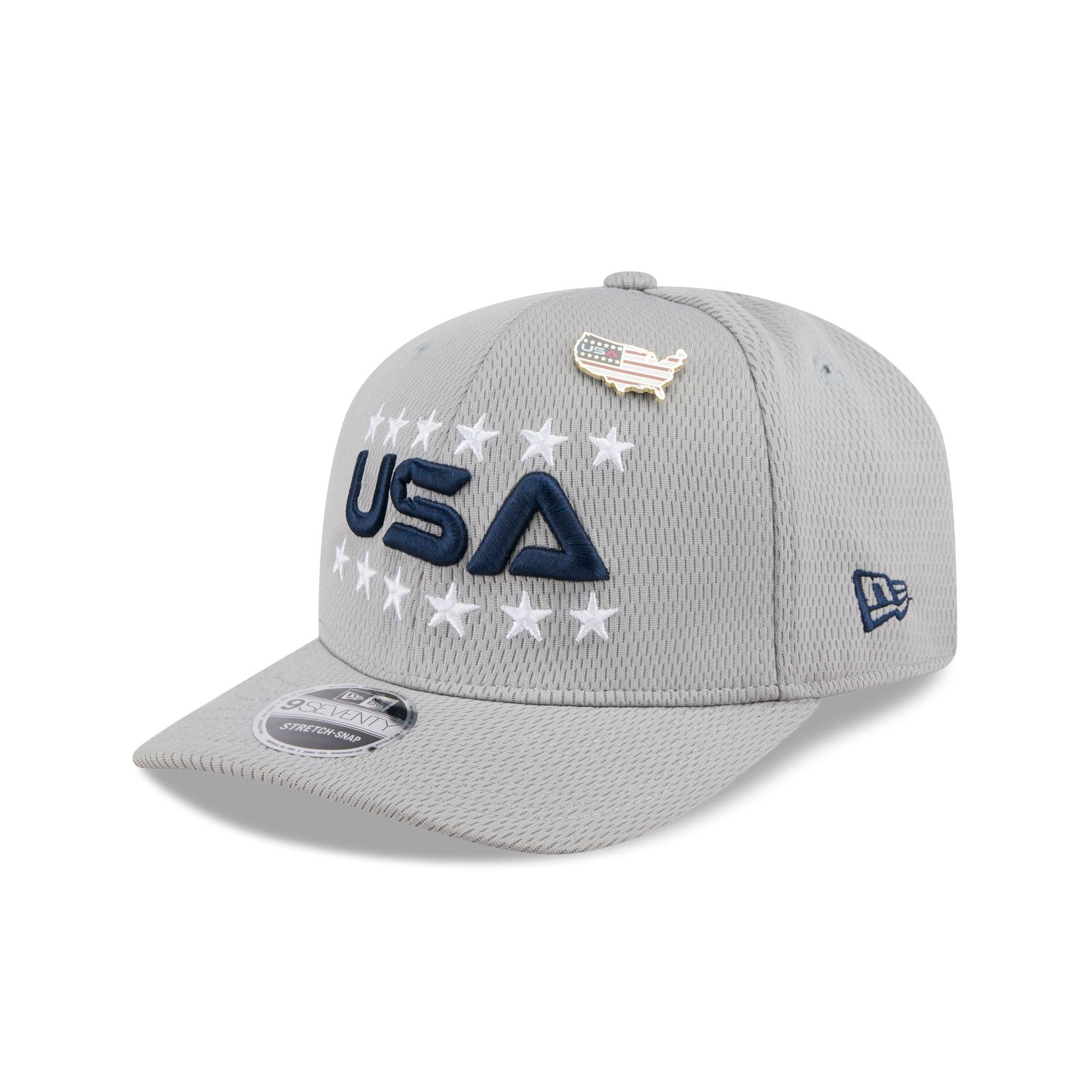 2025 Ryder Cup Team USA Gray 9SEVENTY Stretch-Snap Hat Male Product Image