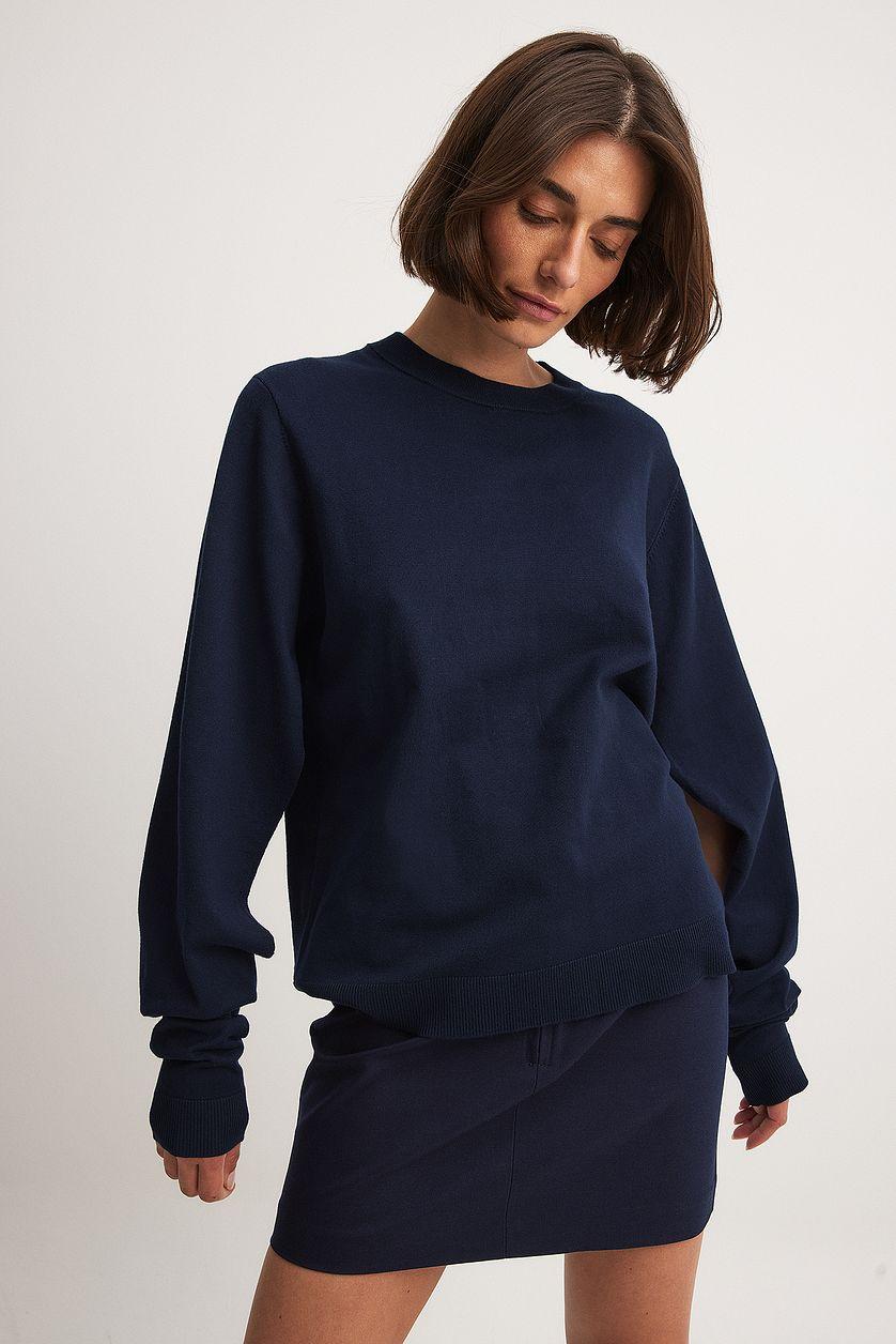 Long Sleeve Detail Knitted Top Product Image