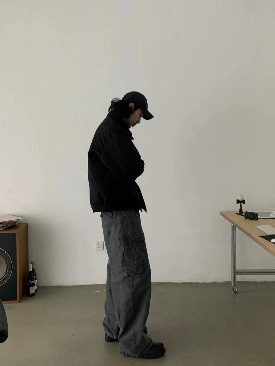 RT No. 18802 RECONSTRUCTED CARGO STRAIGHT PANTS Product Image