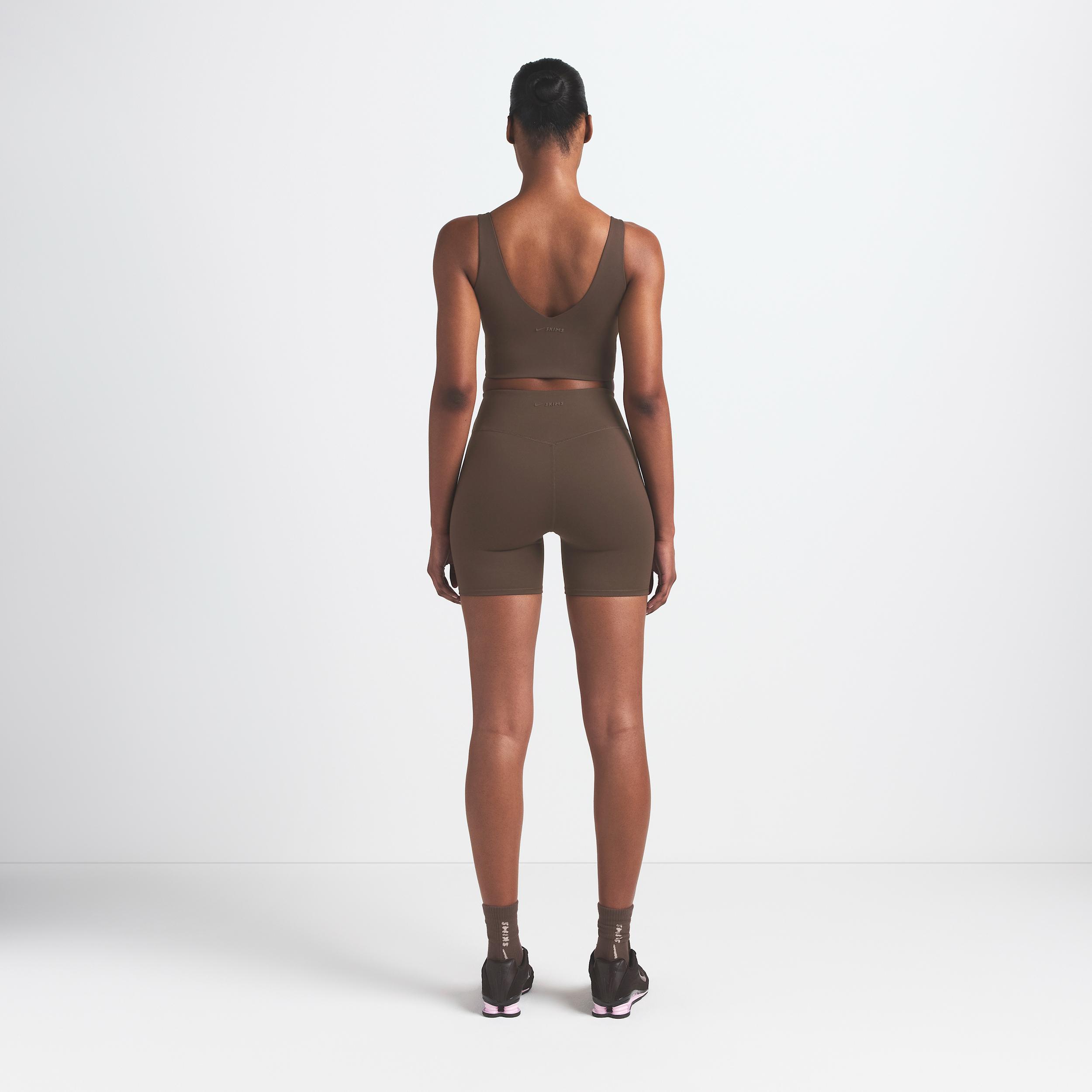 Nike Womens SKIMS Matte V-Neck Long-Line Bra | BALLL8616W-DSP Product Image