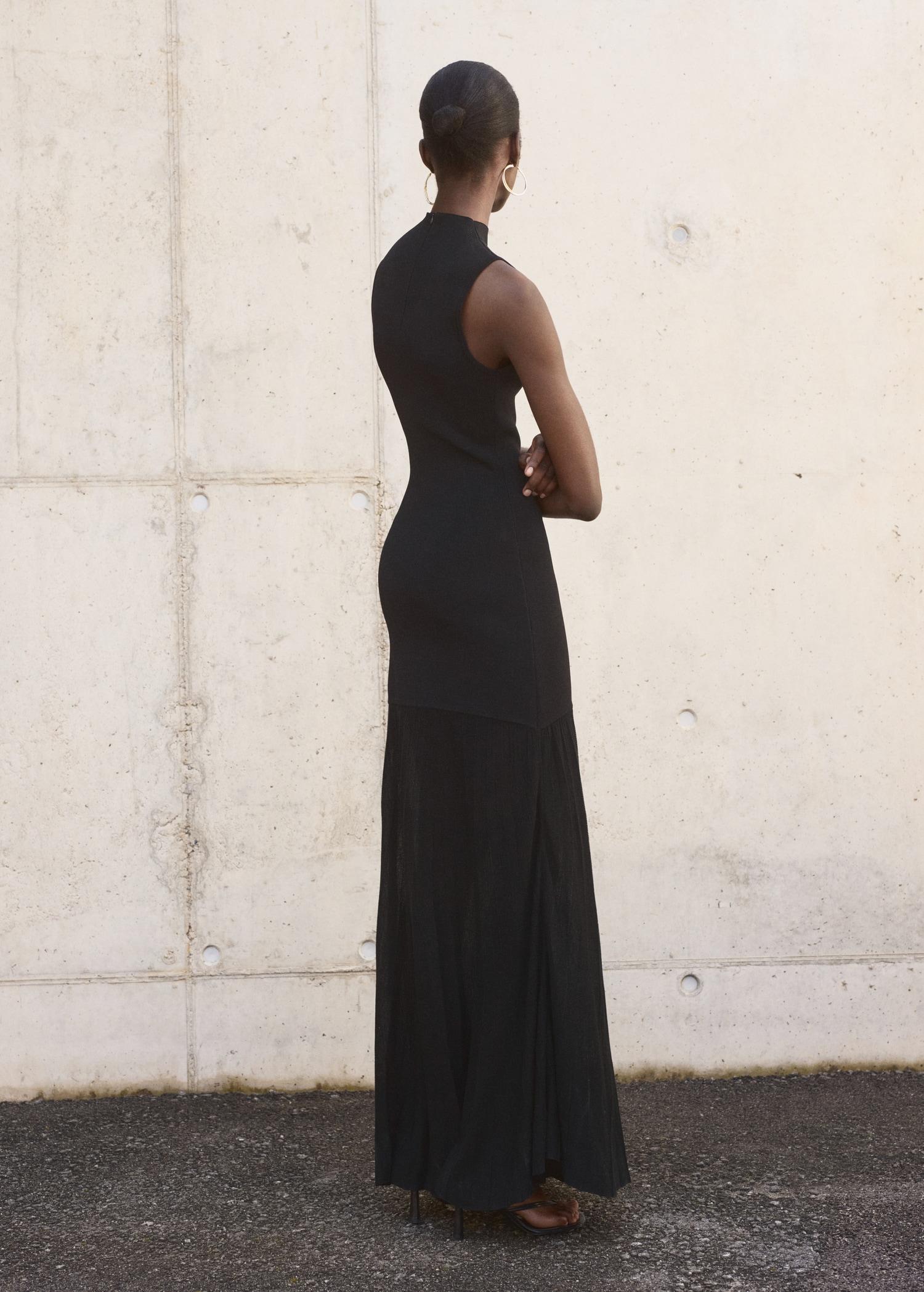 Combined dress with perkins collar - Women | MANGO USA Product Image