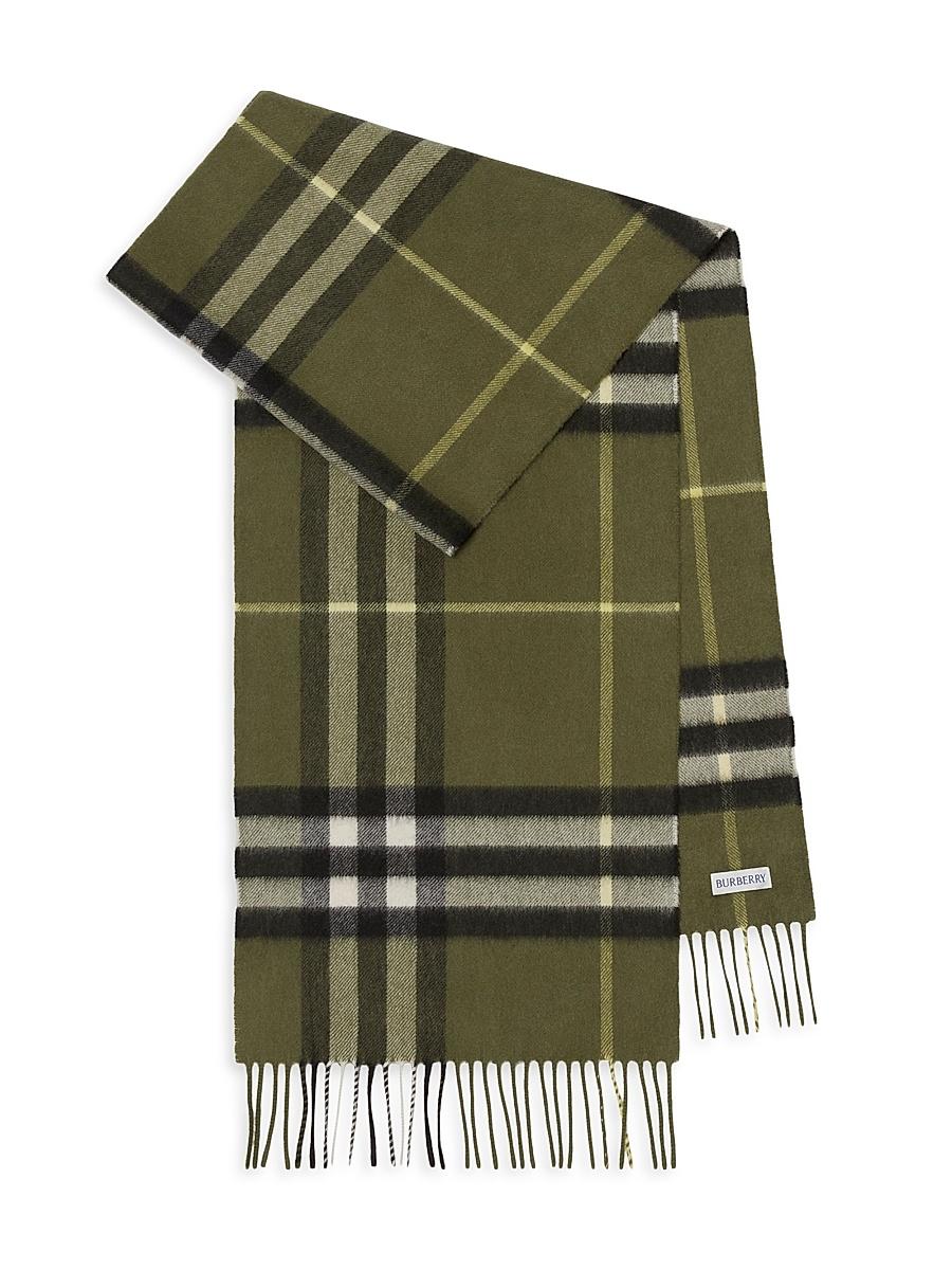Womens Check Cashmere Scarf Product Image