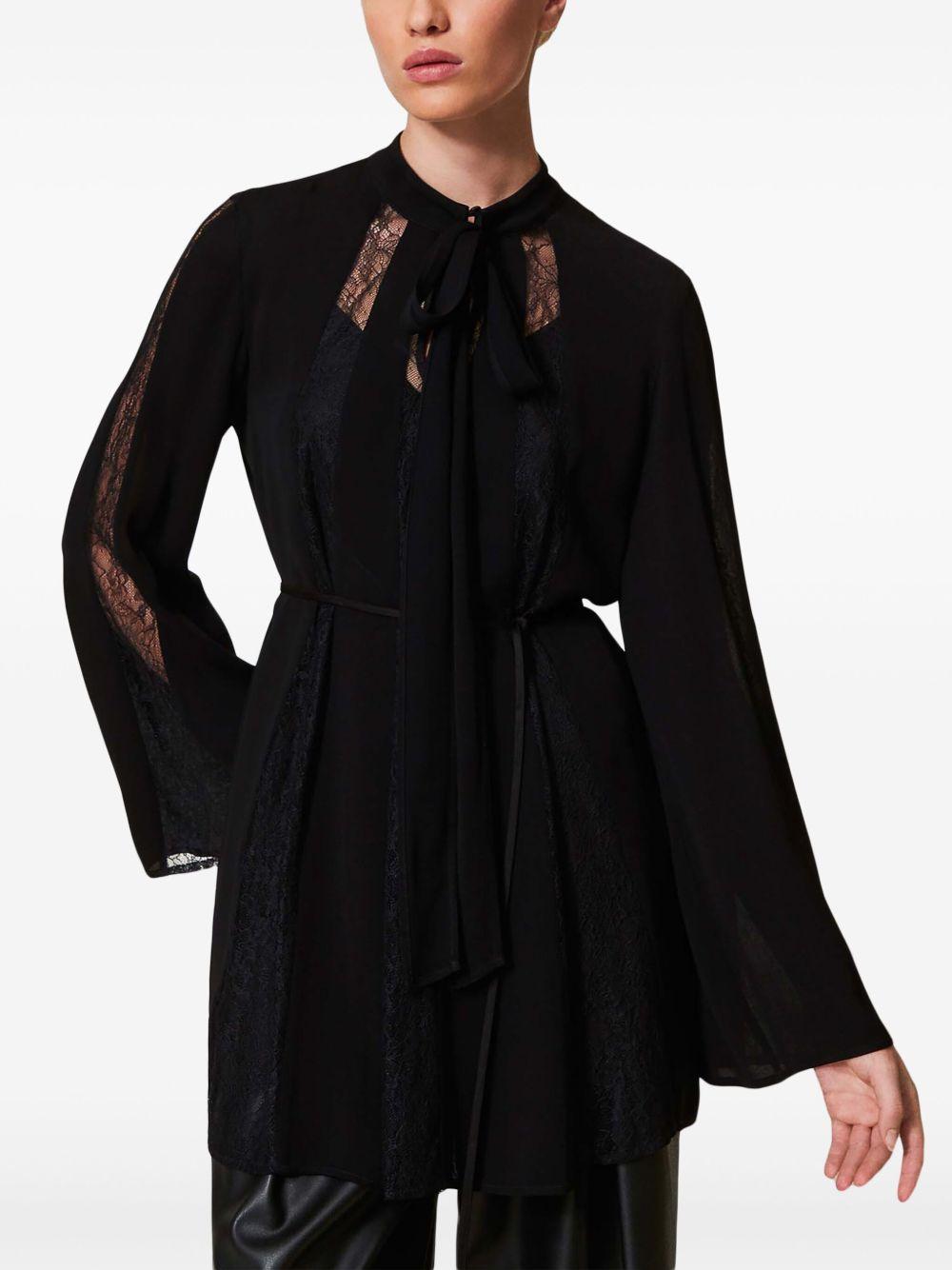 lace crepe tunic Product Image