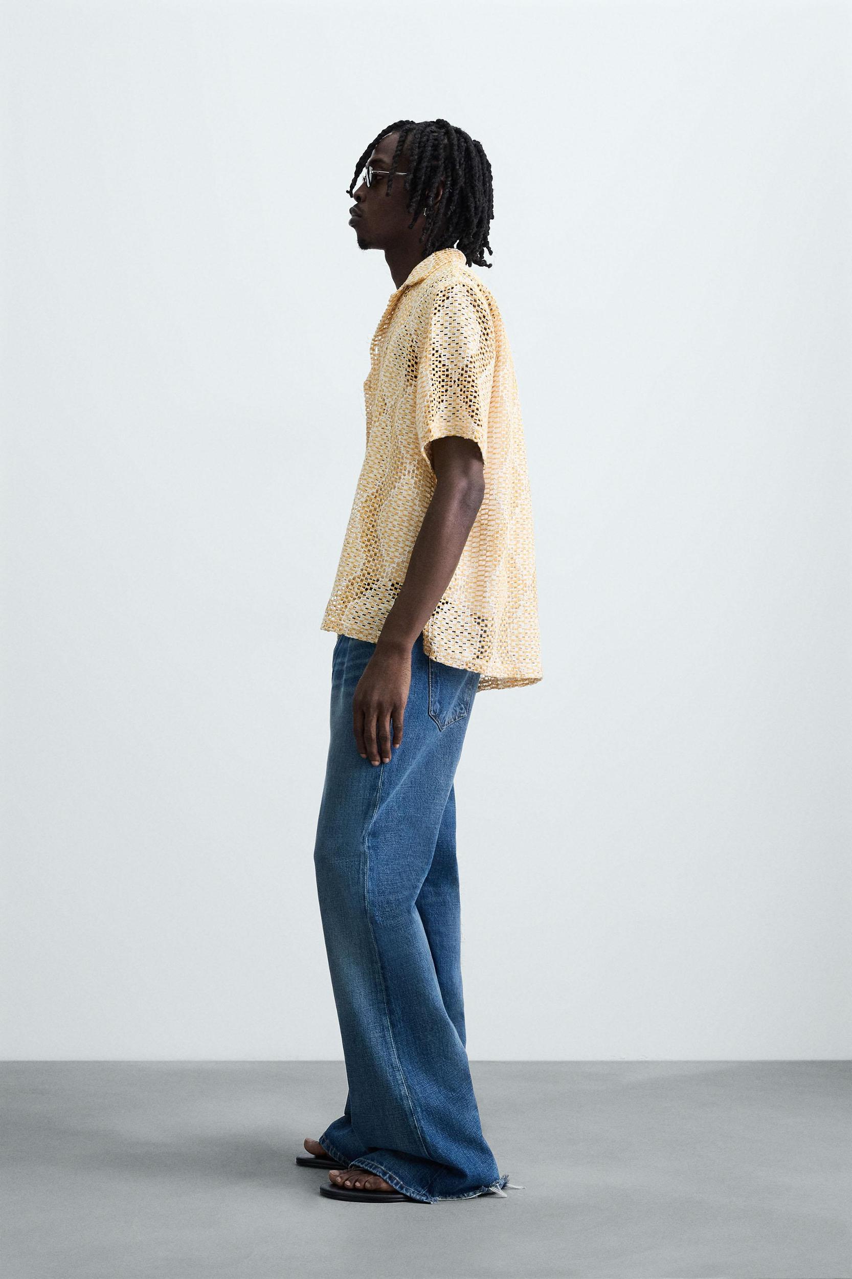 TEXTURED CROCHET SHIRT Product Image