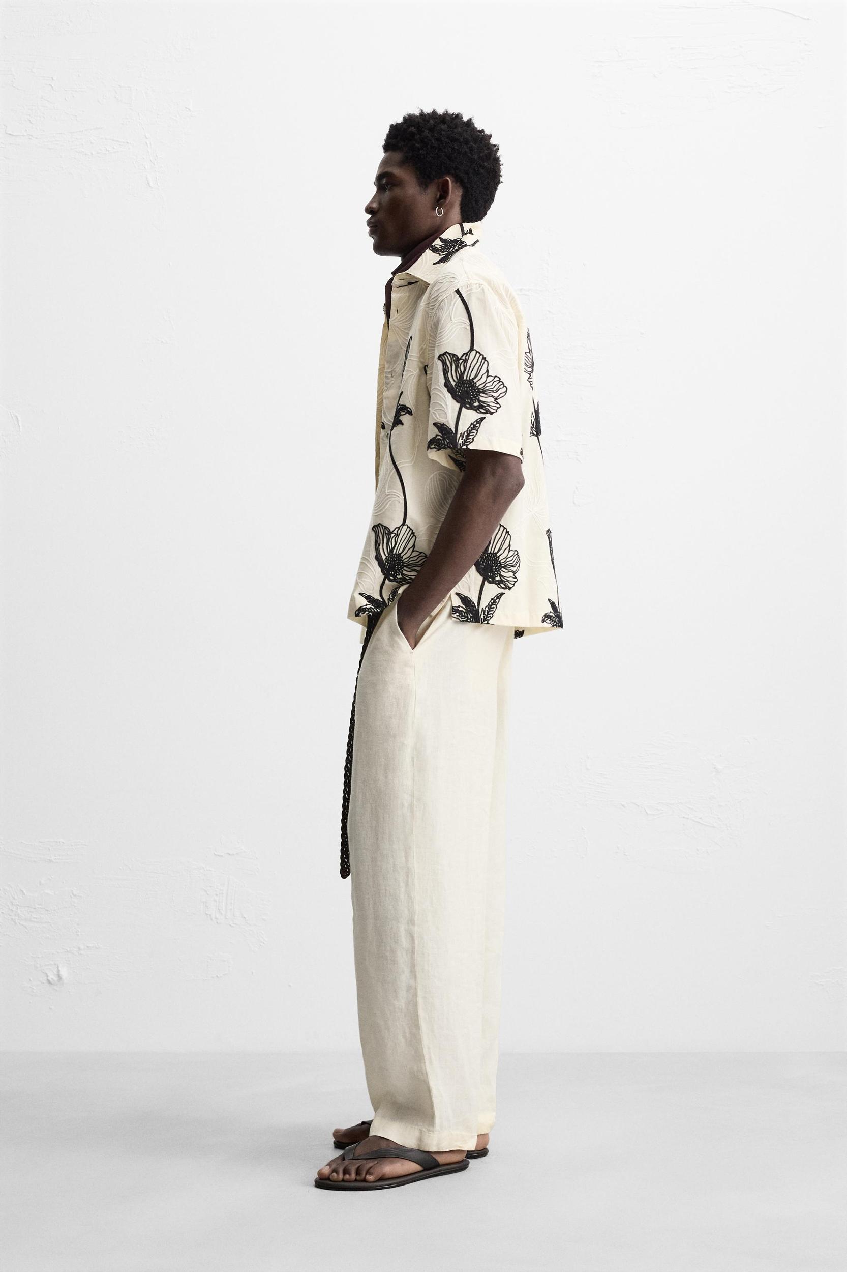 CONTRAST EMBROIDERY SHIRT Product Image