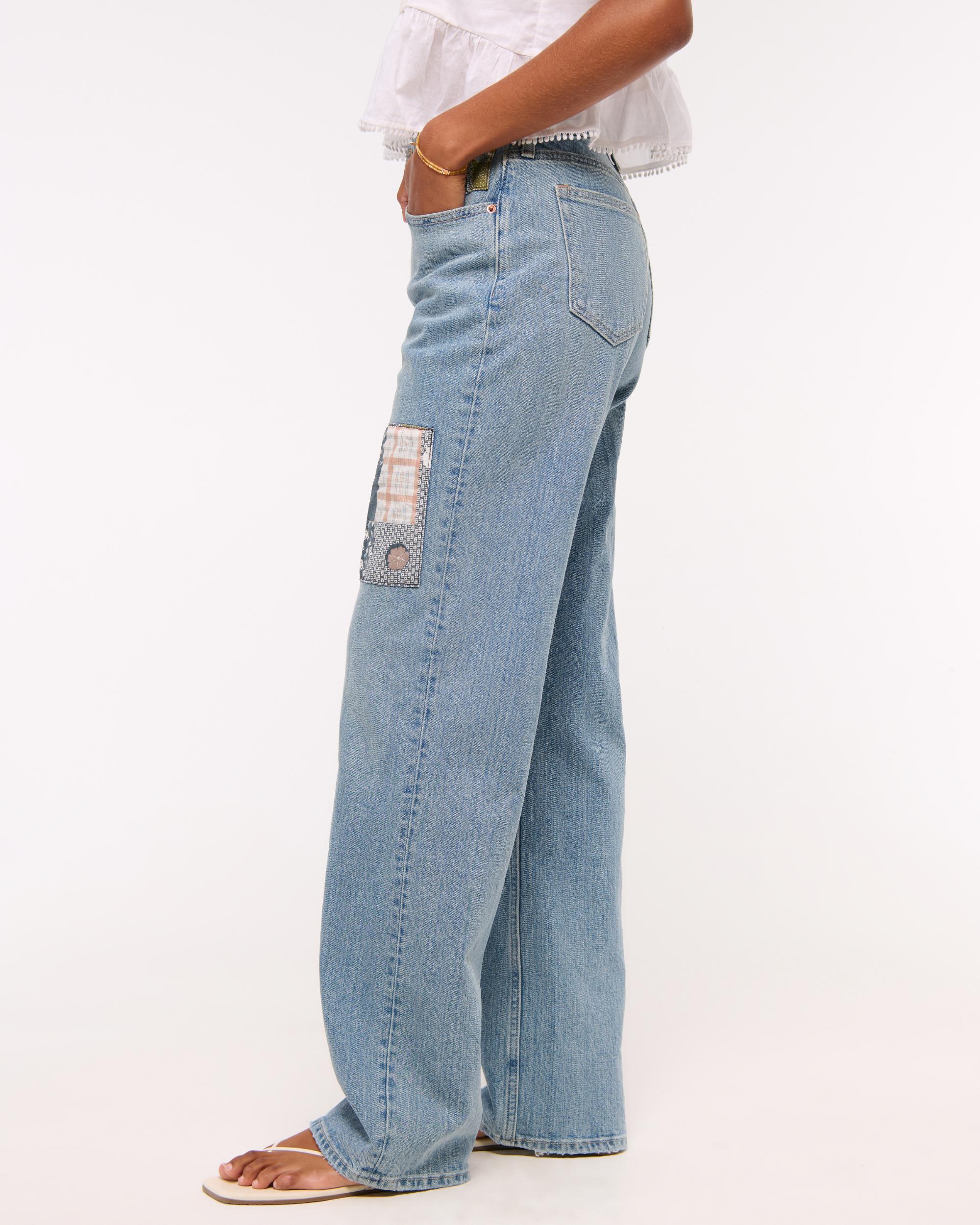 Curve Love High Rise 90s Relaxed Patchwork Jean Product Image
