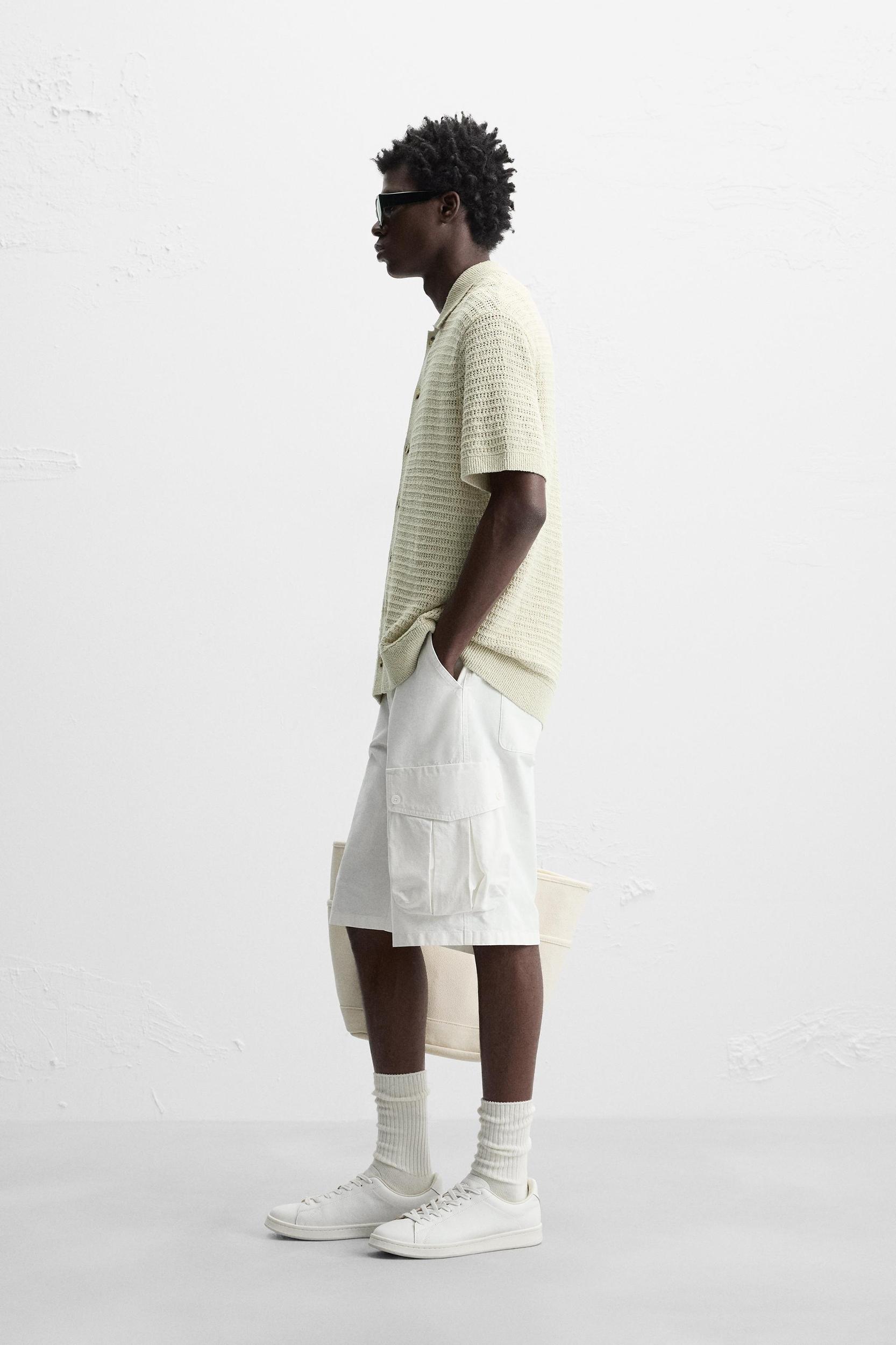 CROCHET TEXTURED SHIRT Product Image