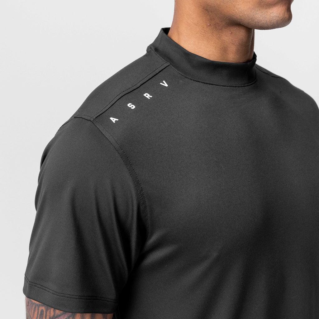 0684. Core Mock Neck Tee - Black Product Image