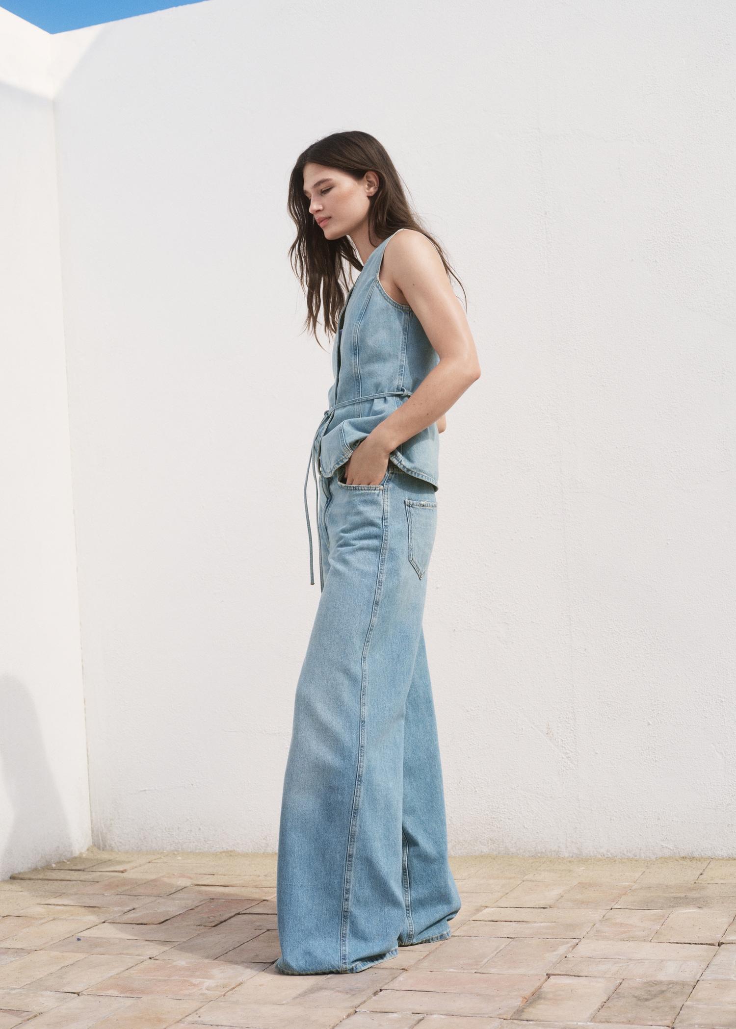 High-rise wideleg jeans - Women | MANGO USA Product Image