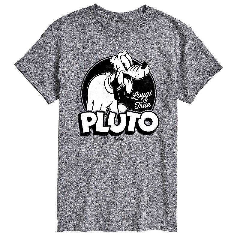 Disneys Pluto Big & Tall Vintage Graphic Tee, Mens Grey Gray Product Image