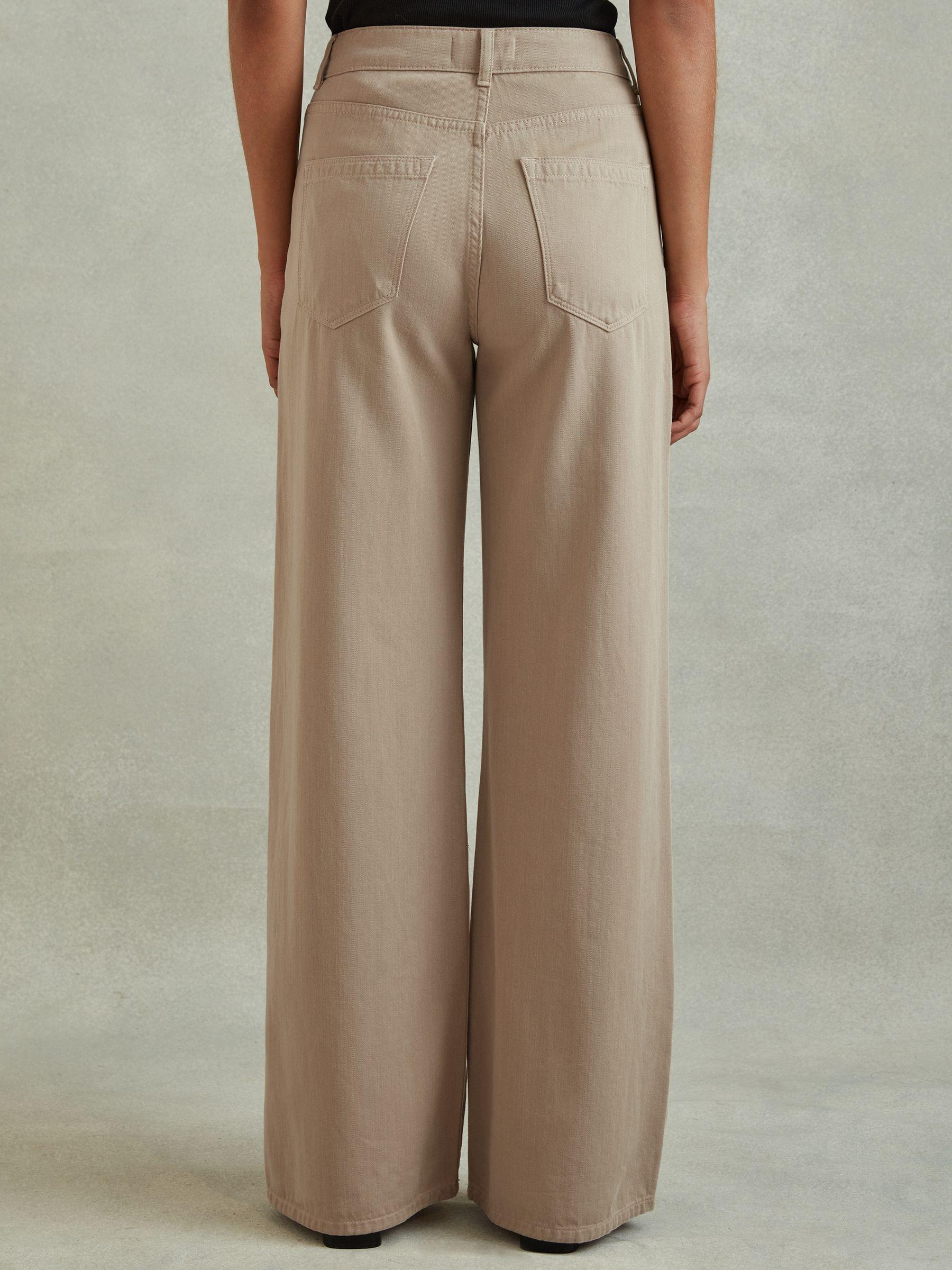 Garment Dyed Wide Leg Trousers in Light Camel Product Image