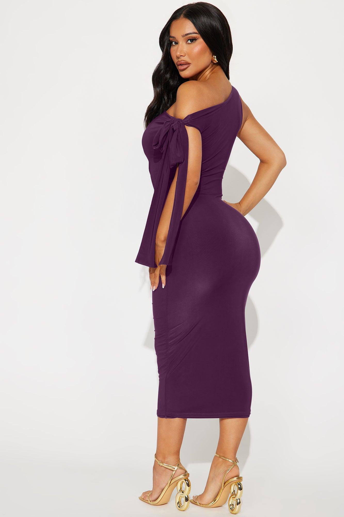 Olympia Twist One Shoulder Midi Dress - Red Female Product Image