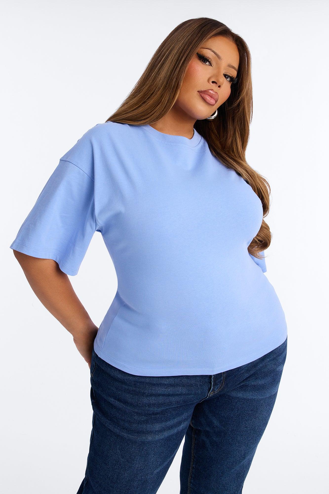 Jayden Fitted T-Shirt - Periwinkle Female Product Image