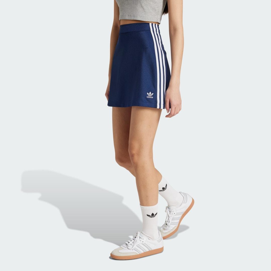 adidas Adicolor 3-Stripes Mini Skirt Night Indigo S Womens Product Image