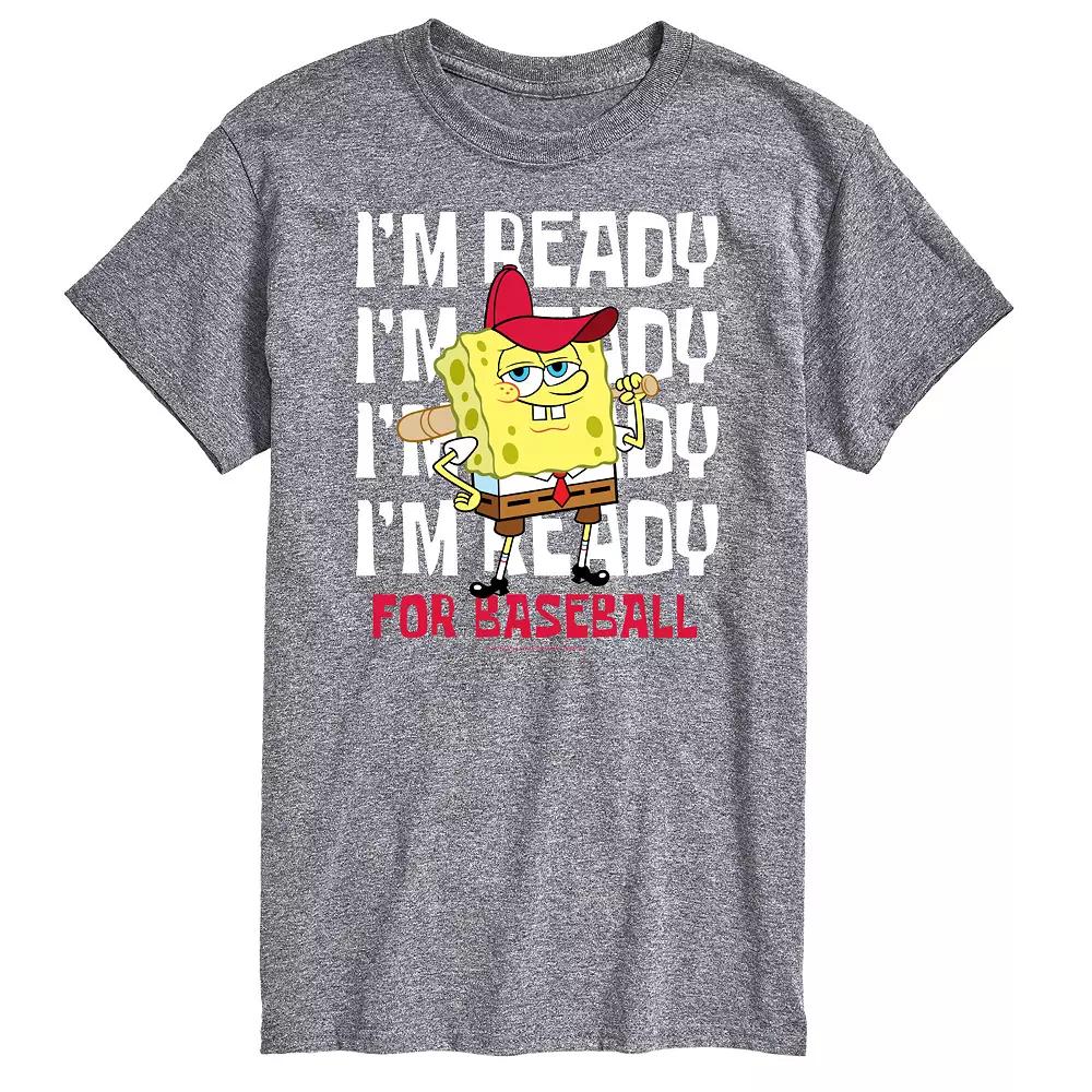 Big & Tall Nickelodeon Spongebob Squarepants Ready For Baseball Graphic Tee, Men's,  Product Image