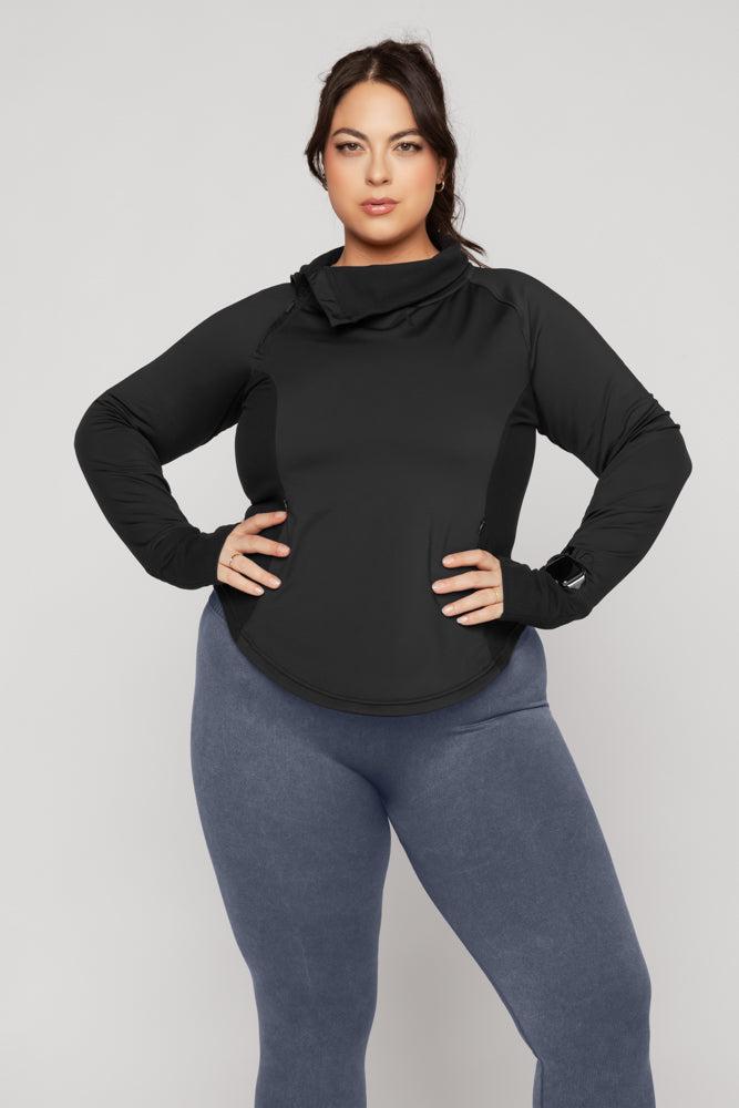 Chasing Pavements Mockneck Pullover - Black Product Image