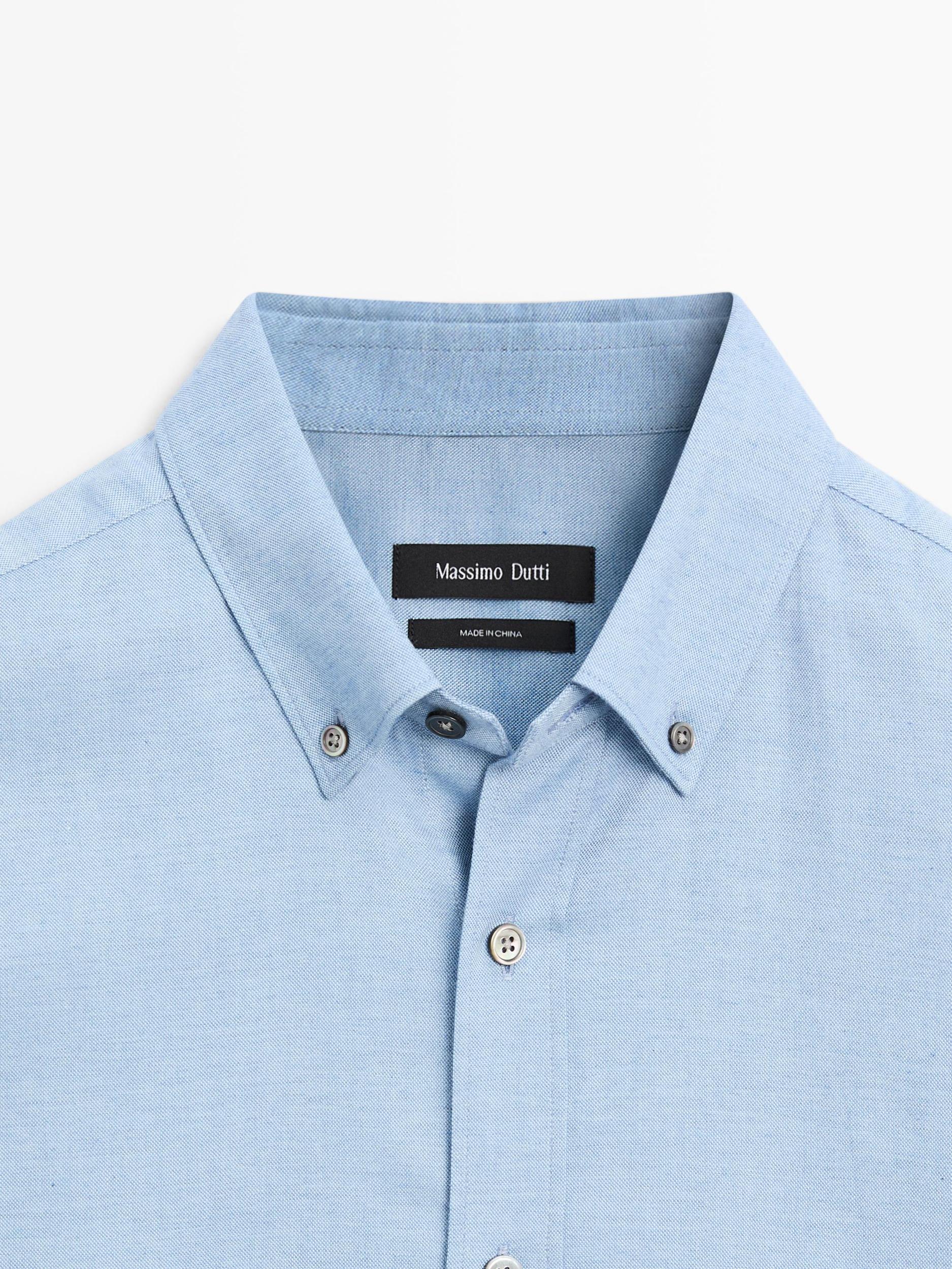 Soft regular fit melange shirt Product Image