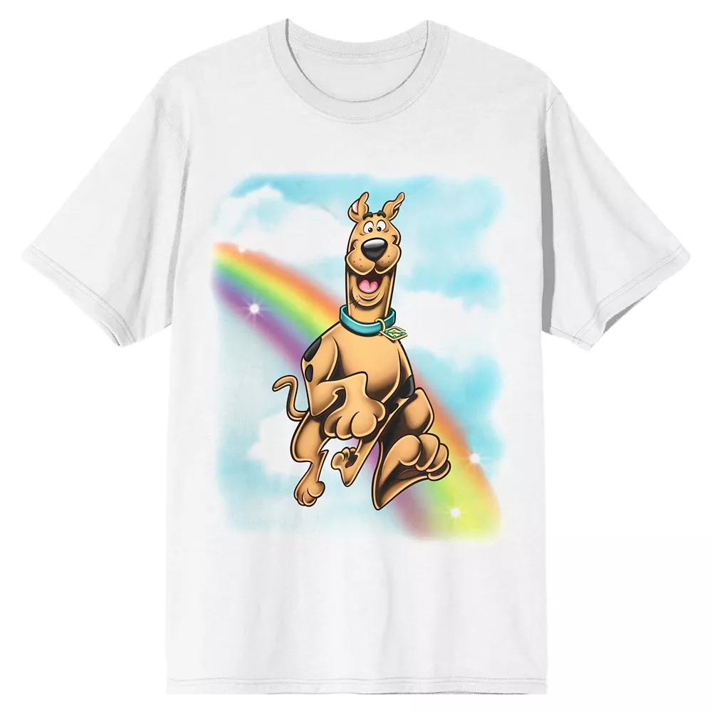 Men's Scooby Doo Rainbow Tee, Size: Small, White Product Image