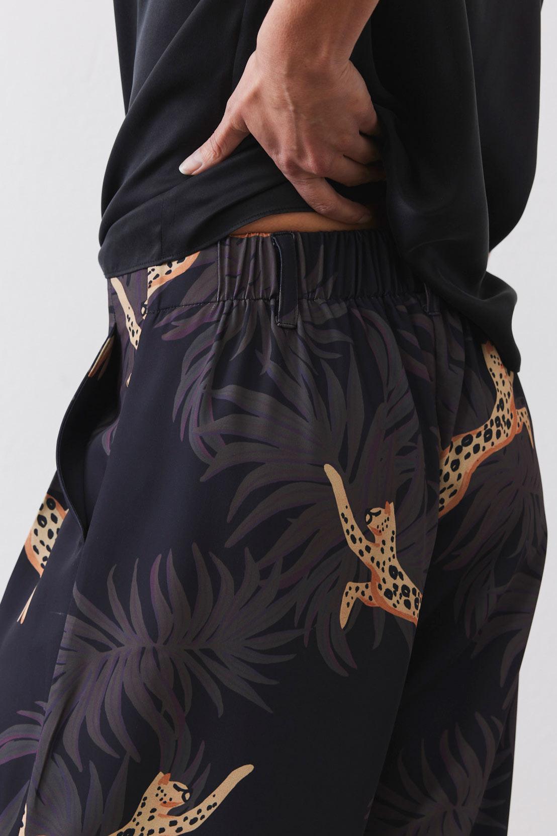 Front Pleat Wide Leg Trousers Product Image