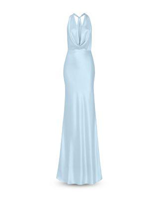 Satin Cowl Neck Gown Product Image