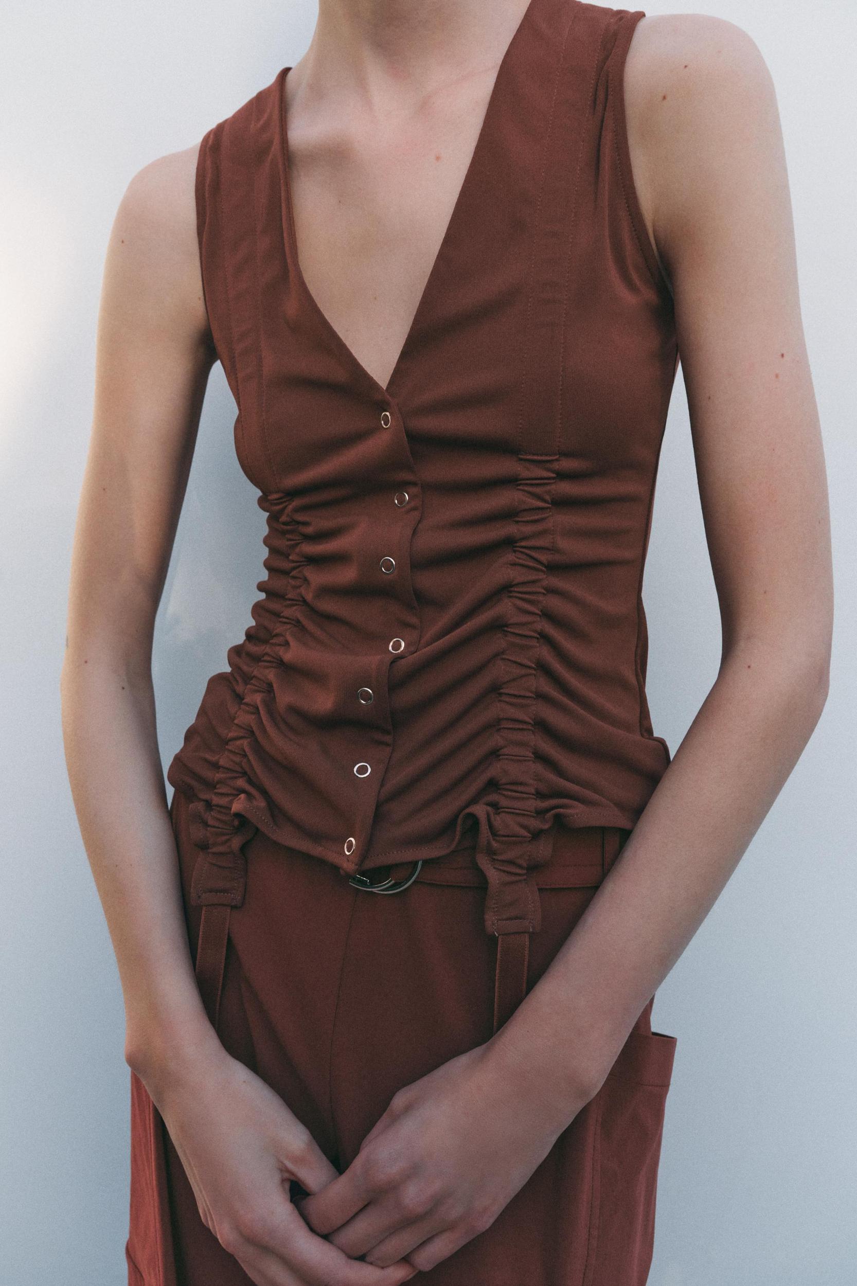 RIBBON CORSET TOP Product Image