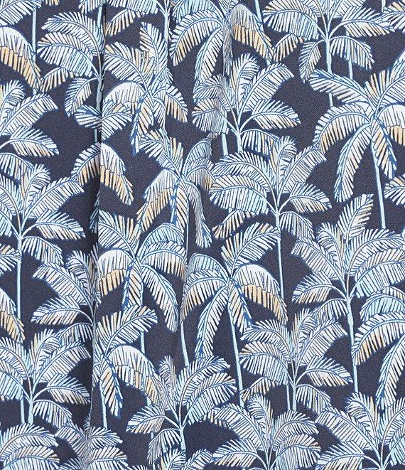 Caribbean Isle Breeze Performance Stretch Palm Print Short Sleeve Woven Shirt Product Image