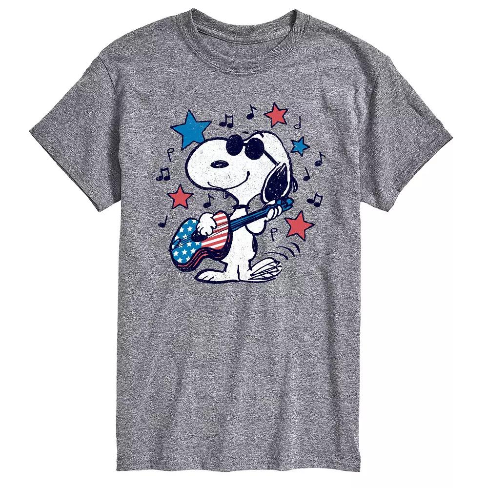 Big & Tall Peanuts Joe Cool Americana Guitar Graphic Tee, Men's,  Product Image